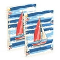 thumbnail image 1 of FORMRS 1-Subject Spiral Notebook 8" x 5" College Ruled 60 Refillable Sheet A5 Hard Cover, 2 Pack, Red Sailboats, 1 of 7