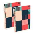 thumbnail image 1 of FORMRS 1-Subject Spiral Notebook 8" x 5" College Ruled 60 Refillable Sheet A5 Hard Cover, 2 Pack, Red Teal Plaid, 1 of 7