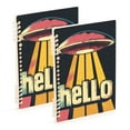 thumbnail image 1 of FORMRS 1-Subject Spiral Notebook 8" x 5" College Ruled 60 Refillable Sheet A5 Hard Cover, 2 Pack, Red UFO, 1 of 7