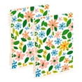 thumbnail image 1 of FORMRS 1-Subject Spiral Notebook 8" x 5" College Ruled 60 Refillable Sheet A5 Hard Cover, 2 Pack, Retro Blue Floral, 1 of 7