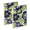 thumbnail image 1 of FORMRS 1-Subject Spiral Notebook 8" x 5" College Ruled 60 Refillable Sheet A5 Hard Cover, 2 Pack, Retro Floral Pattern, 1 of 7