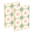 thumbnail image 1 of FORMRS 1-Subject Spiral Notebook 8" x 5" College Ruled 60 Refillable Sheet A5 Hard Cover, 2 Pack, Retro Green Stars, 1 of 7