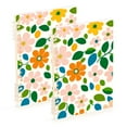 thumbnail image 1 of FORMRS 1-Subject Spiral Notebook 8" x 5" College Ruled 60 Refillable Sheet A5 Hard Cover, 2 Pack, Retro Orange Floral, 1 of 7