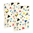 thumbnail image 1 of FORMRS 1-Subject Spiral Notebook 8" x 5" College Ruled 60 Refillable Sheet A5 Hard Cover, 2 Pack, Retro Triangles, 1 of 7