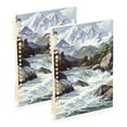 thumbnail image 1 of FORMRS 1-Subject Spiral Notebook 8" x 5" College Ruled 60 Refillable Sheet A5 Hard Cover, 2 Pack, River and Mountains, 1 of 7