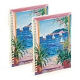 thumbnail image 1 of FORMRS 1-Subject Spiral Notebook 8" x 5" College Ruled 60 Refillable Sheet A5 Hard Cover, 2 Pack, Seaside Door, 1 of 7