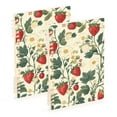 thumbnail image 1 of FORMRS 1-Subject Spiral Notebook 8" x 5" College Ruled 60 Refillable Sheet A5 Hard Cover, 2 Pack, Small Strawberry Pattern, 1 of 7