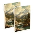 thumbnail image 1 of FORMRS 1-Subject Spiral Notebook 8" x 5" College Ruled 60 Refillable Sheet A5 Hard Cover, 2 Pack, Snow Mountains, 1 of 7