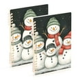 thumbnail image 1 of FORMRS 1-Subject Spiral Notebook 8" x 5" College Ruled 60 Refillable Sheet, 2 Pack, Snowman Family, 1 of 7