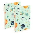 thumbnail image 1 of FORMRS 1-Subject Spiral Notebook 8" x 5" College Ruled 60 Refillable Sheet A5 Hard Cover, 2 Pack, Space Patterns, 1 of 7