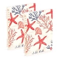 thumbnail image 1 of FORMRS 1-Subject Spiral Notebook 8" x 5" College Ruled 60 Refillable Sheet A5 Hard Cover, 2 Pack, Starfish Seashell, 1 of 7