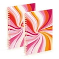 thumbnail image 1 of FORMRS 1-Subject Spiral Notebook 8" x 5" College Ruled 60 Refillable Sheet A5 Hard Cover, 2 Pack, Swirling Lines, 1 of 7