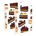 thumbnail image 1 of FORMRS 1-Subject Spiral Notebook 8" x 5" College Ruled 60 Refillable Sheet A5 Hard Cover, 2 Pack, White Cakes Pattern, 1 of 7