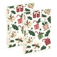 thumbnail image 1 of FORMRS 1-Subject Spiral Notebook 8" x 5" College Ruled 60 Refillable Sheet A5 Hard Cover, 2 Pack, White Christmas Holly, 1 of 7