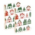 thumbnail image 1 of FORMRS 1-Subject Spiral Notebook 8" x 5" College Ruled 60 Refillable Sheet A5 Hard Cover, 2 Pack, White Christmas House, 1 of 7