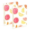 thumbnail image 1 of FORMRS 1-Subject Spiral Notebook 8" x 5" College Ruled 60 Refillable Sheet, 2 Pack, White Grapefruit Slices, 1 of 7
