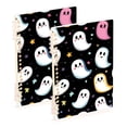 thumbnail image 1 of FORMRS 1-Subject Spiral Notebook 8" x 5" College Ruled 60 Refillable Sheet A5 Hard Cover, 2 Pack, White Halloween Ghost, 1 of 7