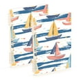 thumbnail image 1 of FORMRS 1-Subject Spiral Notebook 8" x 5" College Ruled 60 Refillable Sheet A5 Hard Cover, 2 Pack, White Hand Drawn Sailboats, 1 of 7