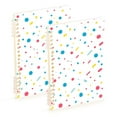 thumbnail image 1 of FORMRS 1-Subject Spiral Notebook 8" x 5" College Ruled 60 Refillable Sheet, 2 Pack, White Retro Pattern, 1 of 7