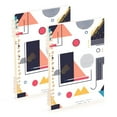 thumbnail image 1 of FORMRS 1-Subject Spiral Notebook 8" x 5" College Ruled 60 Refillable Sheet A5 Hard Cover, 2 Pack, White Simple Shapes, 1 of 7