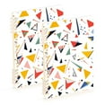 thumbnail image 1 of FORMRS 1-Subject Spiral Notebook 8" x 5" College Ruled 60 Refillable Sheet A5 Hard Cover, 2 Pack, White Triangles, 1 of 7