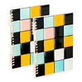 thumbnail image 1 of FORMRS 1-Subject Spiral Notebook 8" x 5" College Ruled 60 Refillable Sheet, 2 Pack, Yellow Checkered Pattern, 1 of 7