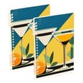 thumbnail image 1 of FORMRS 1-Subject Spiral Notebook 8" x 5" College Ruled 60 Refillable Sheet A5 Hard Cover, 2 Pack, Yellow Glasses, 1 of 7