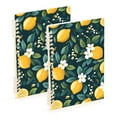 thumbnail image 1 of FORMRS 1-Subject Spiral Notebook 8" x 5" College Ruled 60 Refillable Sheet A5 Hard Cover, 2 Pack, Yellow Lemons, 1 of 7