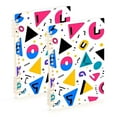 thumbnail image 1 of FORMRS 1-Subject Spiral Notebook 8" x 5" College Ruled 60 Refillable Sheet A5 Hard Cover, 2 Pack, Yellow Retro Shapes, 1 of 7