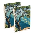 thumbnail image 1 of FORMRS 1-Subject Spiral Notebook 8" x 5" College Ruled 60 Refillable Sheet A5 Hard Cover, 2 Pack, Yellow Tree, 1 of 7