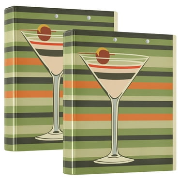 FORMRS 3 Ring Binder 1/2 inch with Pockets Set of 2 Clip Board 200 Sheets Capacity, Orange Martini