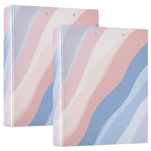 FORMRS 3 Ring Binder with Pockets 1.5" D-Rings Clip Board 200 Sheets Capacity, Abstract Blue
