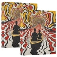 thumbnail image 1 of FORMRS 3 Ring Binder with Pockets 1.5" D-Rings Clip Board 200 Sheets Capacity, Abstract Boat Ride, 1 of 8