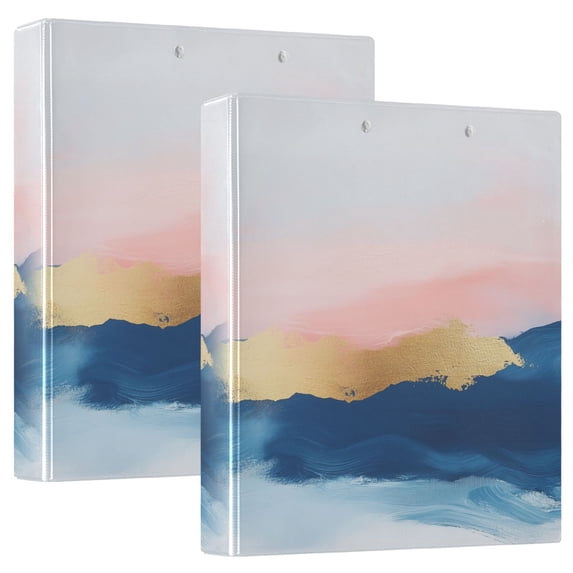 FORMRS 3 Ring Binder with Pockets 1.5" D-Rings Clip Board 200 Sheets Capacity, Abstract Painting