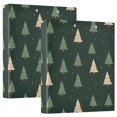 thumbnail image 1 of FORMRS 3 Ring Binder 1.5 inch with Pockets Clip Board 200 Sheets Capacity, Beige Christmas Trees, 1 of 8