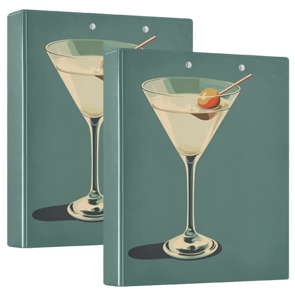 FORMRS 3 Ring Binder with Pockets 1.5" D-Rings Clip Board 200 Sheets Capacity, Beige Martini