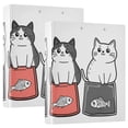 thumbnail image 1 of FORMRS 3 Ring Binder 1.5 inch with Pockets Clip Board 200 Sheets Capacity, Black Chubby Cat, 1 of 8
