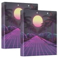 thumbnail image 1 of FORMRS 3 Ring Binder 1.5 inch with Pockets Clip Board 200 Sheets Capacity, Black Neon Road, 1 of 8