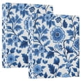 thumbnail image 1 of FORMRS 3 Ring Binder with Pockets 1.5" D-Rings Clip Board 200 Sheets Capacity, Blue Floral Pattern, 1 of 8