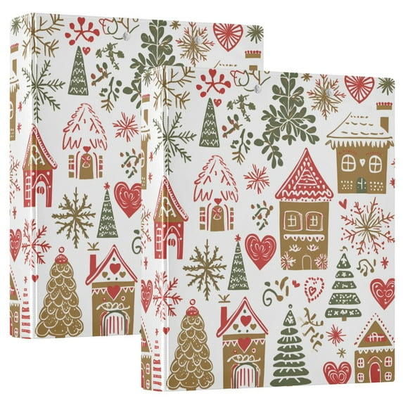FORMRS 3 Ring Binder 1.5 inch with Pockets Clip Board 200 Sheets Capacity, Brown Nordic Christmas House