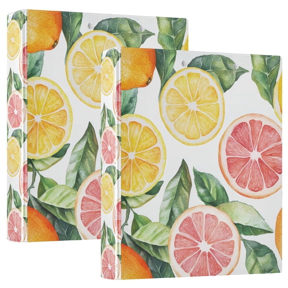 FORMRS 3 Ring Binder with Pockets 1.5" D-Rings Clip Board 200 Sheets Capacity, Candy Grapefruit