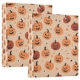 thumbnail image 1 of FORMRS 3 Ring Binder 1.5 inch with Pockets Clip Board 200 Sheets Capacity, Colorful Halloween Pumpkin Pattern, 1 of 8