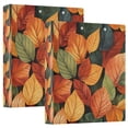 thumbnail image 1 of FORMRS 3 Ring Binder with Pockets 1.5" D-Rings Clip Board 200 Sheets Capacity, Colorful Leaves, 1 of 8