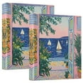thumbnail image 1 of FORMRS 3 Ring Binder with Pockets 1.5" D-Rings Clip Board 200 Sheets Capacity, Colorful Seaside, 1 of 8