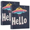 thumbnail image 1 of FORMRS 3 Ring Binder 1.5 inch with Pockets Clip Board 200 Sheets Capacity, Colorful UFO, 1 of 8