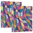 thumbnail image 1 of FORMRS 3 Ring Binder with Pockets 1.5" D-Rings Clip Board 200 Sheets Capacity, Colorful Wavy Pattern, 1 of 8