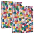 thumbnail image 1 of FORMRS 3 Ring Binder with Pockets 1.5" D-Rings Clip Board 200 Sheets Capacity, Dark Colorful Circles, 1 of 8