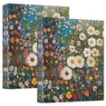thumbnail image 1 of FORMRS 3 Ring Binder with Pockets 1.5" D-Rings Clip Board 200 Sheets Capacity, Floral Garden, 1 of 8