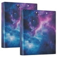 thumbnail image 1 of FORMRS 3 Ring Binder with Pockets 1.5" D-Rings Clip Board 200 Sheets Capacity, Galaxy Pattern, 1 of 8