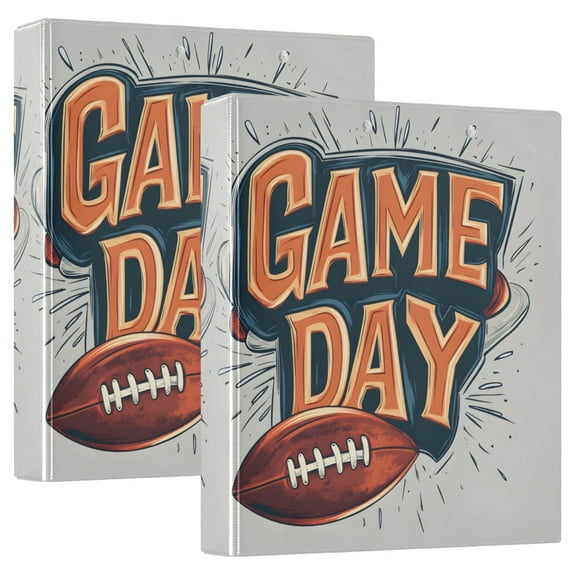 FORMRS 3 Ring Binder 1.5 inch with Pockets Clip Board 200 Sheets Capacity, Game Day